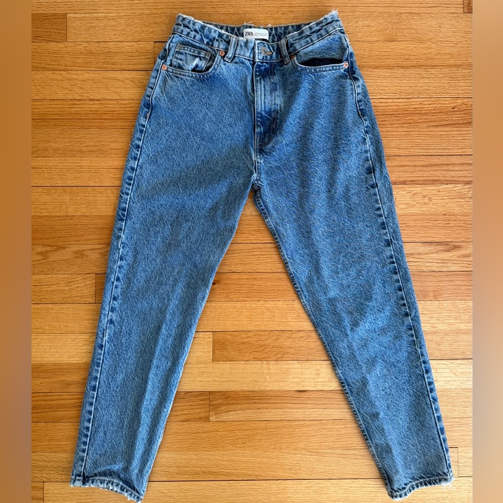 Zara High Rise Straight Jeans